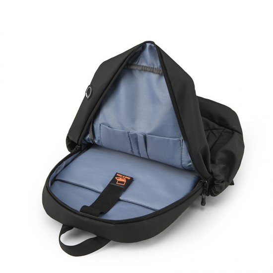 Cross-border Men's Business Dual-Shoulder Backpack Water-Resistant Leather Dual-Shoulder Bag Large Capacity Laptop Backpack Dual-Shoulder Travel Backpack