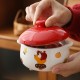 Famille céramique bol à œufs à la vapeur avec couvercle ragoûter coupe soupe coupe à la vapeur cuillère de poulet cuillère spéciale bol maison bébé accessoires vaisselle