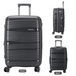 Cross-border Customized Trolley Case PP Hard Shell Travel Bag 20, 24, 28 Sets of Bags PP Travel Trolley Case Anti-theft Password Lock