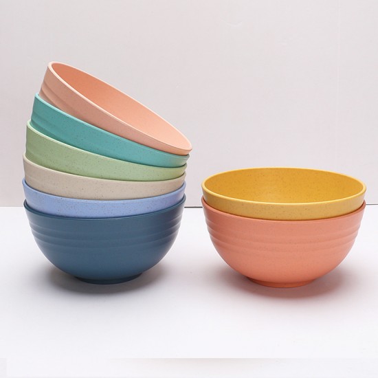 Paille de blé bol de nouilles à bulles maison soupe riz de nouilles bol de soupe pour enfants bol de nouilles bol de salade vaisselle cadeaux gros protection de l’environnement