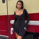 Cross-border 2025 Spring Women's Clothing Sexy Fitted Elegant Double Mesh Slim Fit Long Dress with Backless and Tie Details for Wholesale