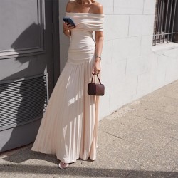 European and American style 2023 summer new pure color backless figure-hugging sexy one-piece dress, trendy basic style, women's spot-on