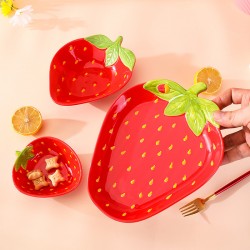 Influenceur céramique KTV snack soucoupes délicates ins air froid assiettes couverts mignon girly coeur fruit snack substitut hair