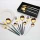 Amazon acier inoxydable coutellerie fourchette cuillère set boîte cadeau cuillère fourchette dessert western steak cutter cuillère café