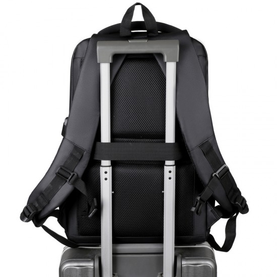 Cross-border trendy men's flip-top double shoulder backpacks - large capacity outdoor and travel double shoulder backpacks, trendy and fashionable backpacks for men, business and office use.