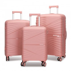 Fashionable Travel Trolley Case 20-Inch Check-in Box Silent Wheeled Luggage PP Trolley Case Hard Shell