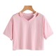 In Stock European Women's Fashion Spring/Summer IN Style Cross-Straps Open-Back Solid Color High-Waisted Tight Sleeve Base Top for Wholesale