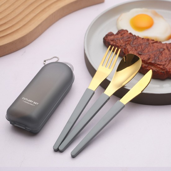 304 acier inoxydable table pliable extérieur portable salade couteau fourchette cuillère baguettes ensemble student outdoor camping table