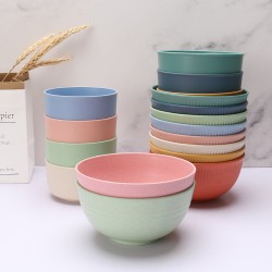 Amazone paille de blé bol de riz vaisselle à la maison salade bol de riz bol de soupe pour enfants cadeaux publicitaires protection de l’environnement