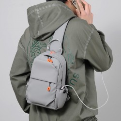 Cross-border men's double-shoulder bag, new style functional wind backpack, casual single-shoulder bag, mailbag, business commuting water-resistant backpack.