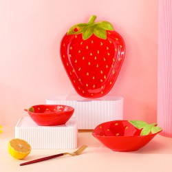 Influenceur céramique KTV snack soucoupes délicates ins air froid assiettes couverts mignon girly coeur fruit snack substitut hair