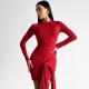 In-stock European and American autumn street fashionable sexy fitted full-buttock casual pure color short strap summer dress for women