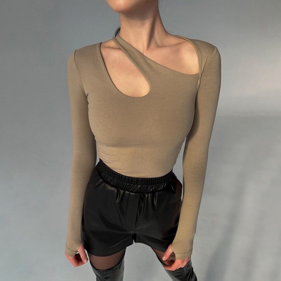 In Stock: European Cross-Belted Summer Top for Inner Wear, Shapely Backless Base Shirt, High-Waisted One-Piece Dress for Women