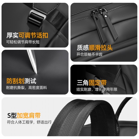 Dual-Shoulder Bag Men's Leisure Simple Backpack High-Class Large Capacity Bag College Style Men's and Women's Computer Bags Cross-border