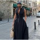Cross-border Women's Clothing Fashion 2025 New Women's Clothing Stylish Silk Street Backless Slim Fit Elegant Style Long Dress for Wholesale
