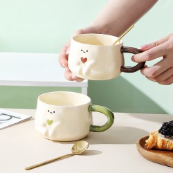 Tasse mignonne tasse en céramique tasse couple meilleur ami cadeau d’anniversaire haut niveau d’apparence tasse d’eau pour enfants tasse à café maison