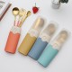 Crossover acier inoxydable couteaux fourchettes cuillères baguettes cuillères paille dauphin créatif boîte de blé étudiant portable vaisselle ensemble cadeau