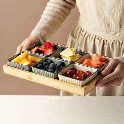 Créatif snack bols maison split split plateau salon table de thé thé de l’après-midi compote de fruits séché snack vaisselle pour salle à manger