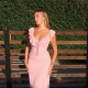 2025 Cross-border Foreign New Seasonal Sexy V-Neck Transparent Open-Back Bridal Dress with Fashion Fit for Wholesale
