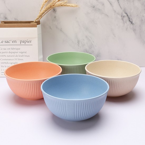 Bols à paille de blé bols de riz à usage domestique bols de riz à grains verticaux bols de ramen japonais bols à salade pour résidence étudiante boules de nouilles bols à soupe boîte
