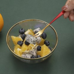 304 acier inoxydable fruit fork set créatif mignon européen fruit signé ins nordic wind net fourche rouge fourche dessert