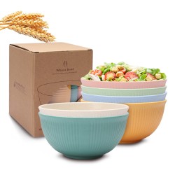 Bols à paille de blé bols de riz à usage domestique bols de riz à grains verticaux bols de ramen japonais bols à salade pour résidence étudiante boules de nouilles bols à soupe boîte