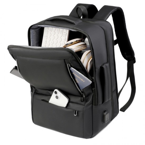 Cross-border double shoulder bags for men - business computer backpacks, large capacity for outdoor travel and office use, dual shoulder bags for commuting and computer use, business and office computer backpacks for travel and commuting.