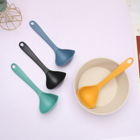 Paille de blé cuillère à soupe maison longue poignée cuillère à soupe coquille de cuisine cuillère de cuisson plastique épaissie bouillie cuillère hot pot