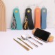 Creative spinner box set de vaisselle en acier inoxydable étudiant portable couteau cuillère fourchette baguettes ensemble outdoor travel cutter