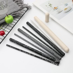 Amazon stainless stainless paille set creative paille motif portable paille de blé tube café et thé paille