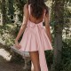Fulfillment 2025 European fresh summer women's dress for wholesale elegant strap-on backless fitted draped tank top with frills