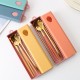 Acier inoxydable couteau fourche cuillère chopper chopper chopper student portable set de vaisselle wheat puller box outdoor travel cutter