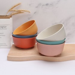 Grain vertical créatif paille de blé bol de céréales bol de riz maison bol de soupe bol de nouilles pour enfants bol de repas 13cm cadeau
