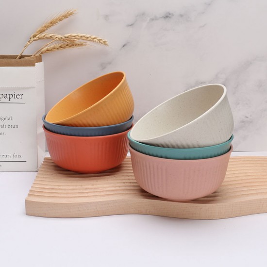 Grain vertical créatif paille de blé bol de céréales bol de riz maison bol de soupe bol de nouilles pour enfants bol de repas 13cm cadeau