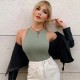 Wholesale European style best-selling summer cross-border women's clothing, sexy halter-neck, round-neck, pure color, sleeveless, base layer, backless, slim-fitting, form-fitting, one-piece summer dress for women, wholesale at low prices.