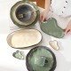 Advanced sens vaisselle set maison 2025 nouveau simple bol assiette pendaison de crémaillère paupiers en céramique sous glacier couleur vaisselle vaisselle