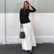 European and American cross-border knitted shiny silk neckline piled collar women's spring summer sexy sleeveless back bag full-buttock halter dress wholesale