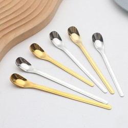 304 acier inoxydable cuillère mélangeur yuan bao cuillère approfondir long cuillère gâteau cuillère maison bébé manger alimentation cuillère