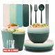 Amazone paille de blé grain vertical bols tasses plats plats à manger maison apprentissage portatif couverts couteaux fourchettes cuillères paupiers ensembles cadeaux