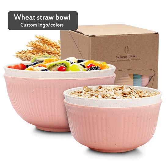 Paille de blé bol de riz 13cm salade familiale 15 bols bol de céréales bol à pâte à bulle à grain vertical créatif 4 bols ensemble boîte cadeau