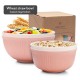 Paille de blé bol de riz 13cm salade familiale 15 bols bol de céréales bol à pâte à bulle à grain vertical créatif 4 bols ensemble boîte cadeau