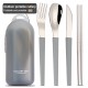 304 acier inoxydable table pliable extérieur portable salade couteau fourchette cuillère baguettes ensemble student outdoor camping table