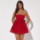 2025 Wholesale One-Arm Shoulder Butterfly Knot Sexy Women's Ins-Quality Embroidered Dress with Backless and Skirt Opening