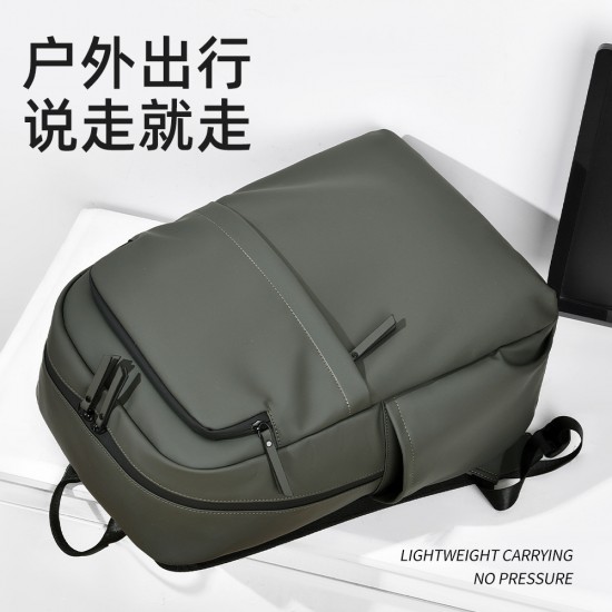 Dual-Shoulder Bag Men's Leisure Simple Backpack High-Class Large Capacity Bag College Style Men's and Women's Computer Bags Cross-border