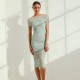 2025 New Cross-border European Fashion Elegant Sexy Evening Dress Deep V Neck Tie Neckless Transparent Solid Dress for Women Wholesale