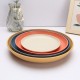 Cross-border wheat paille assiette combo set creative spit bone assiette assiette carrée disque plat à la maison ensemble de vaisselle