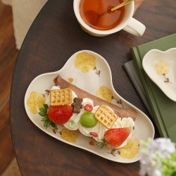 Spécial beau plat petit déjeuner sens cérémonial beau plat petit déjeuner haut niveau d’apparence pour la maison céramique dessert plat à gâteau