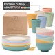 Cross-border grain vertical paille de blé bols tasses plateaux couverts maison salade bol de riz assiette de repas café tasses à boire ensemble cadeau