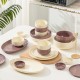 Ensemble de vaisselle nordique maison bol plat crème vent belle vaisselle en céramique simple lumière luxe bol de riz plat resto combo