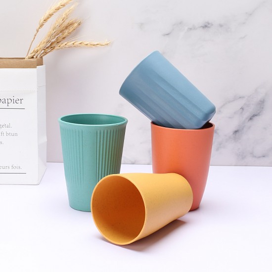 Amazone tasses de paille de blé tasses à boire maison simple gargarisme tasses de brossage de couple tasses cadeaux de lait
